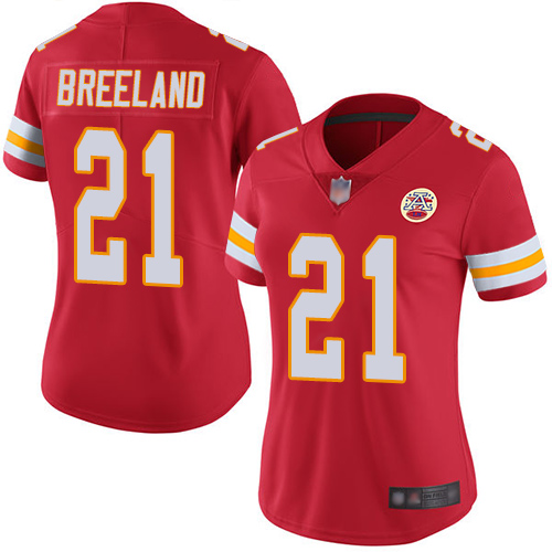 Women Kansas City Chiefs #21 Breeland Bashaud Red Team Color Vapor Untouchable Limited Player Football Nike NFL Jersey->women nfl jersey->Women Jersey